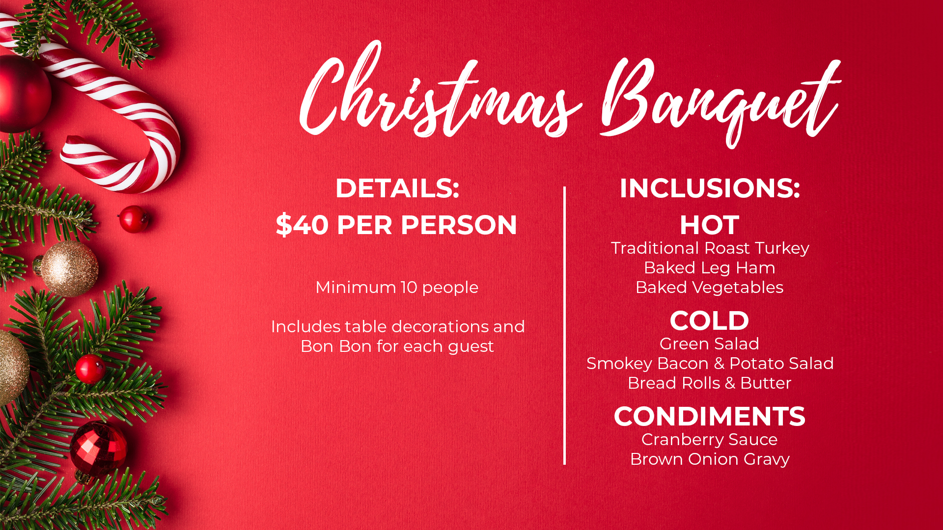 Christmas Functions - Easts Bondi Junction